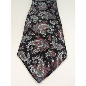 The Kensington Collection Lord & Taylor Paisley Silk Pointed Classic Necktie Tie